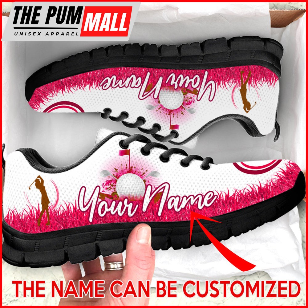 golf-grass-hot-pink-color-custom-name-fashion-sneaker-for-men-and-women-comforta-ft2e1bbn Golf Grass Hot Pink Color Custom Name Fashion Sneaker For Men And Women Comfortable Walking Running Lightweight Casual Shoes