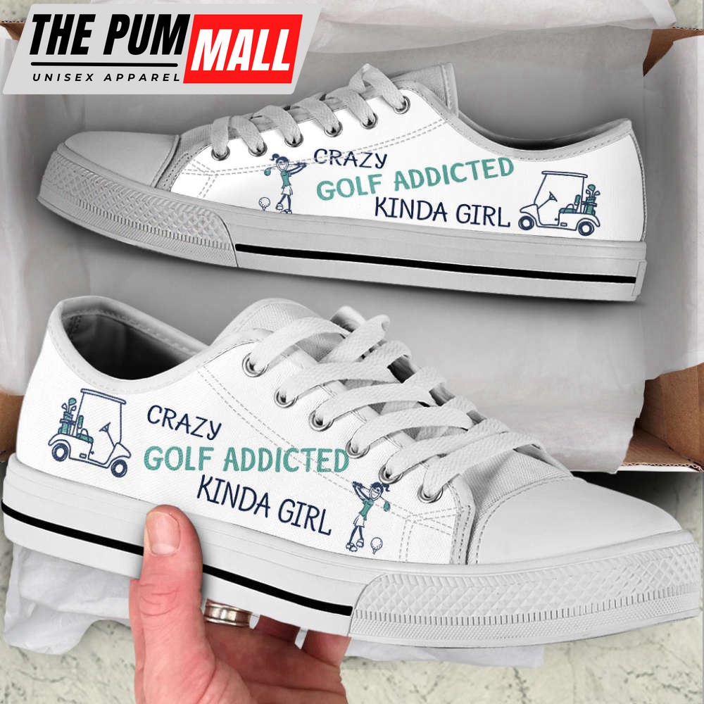 Golf Kinda Girl Low Top Shoes Canvas Print Lowtop Fashionable
