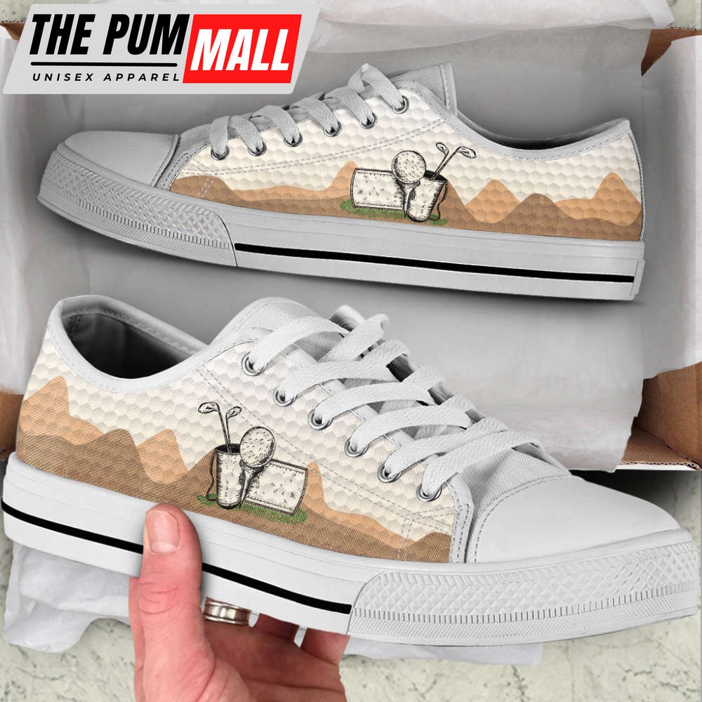 Golf MT Nude Low Top Canvas Print Shoes – Comfortable & Trendy Footwear