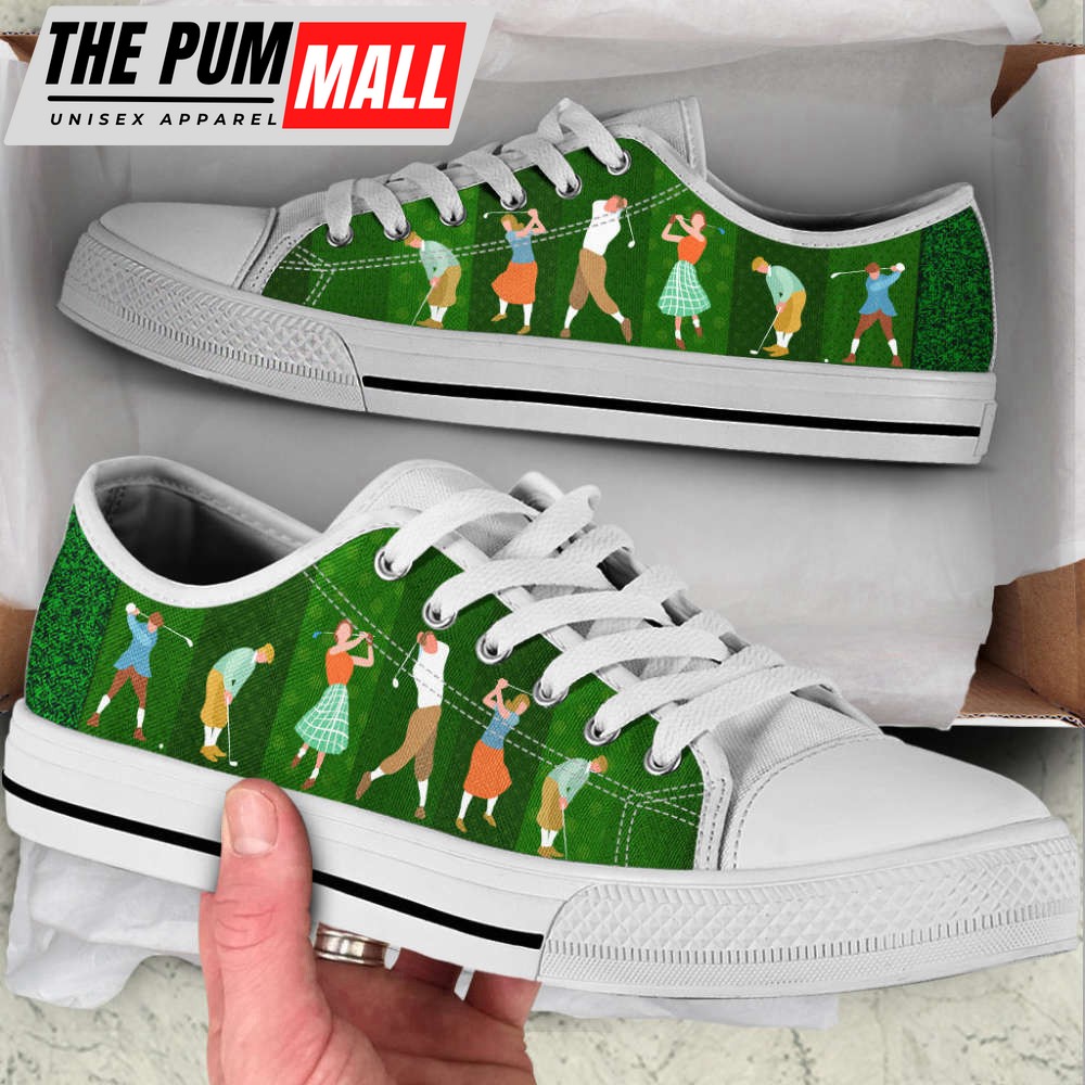 Golf People Play Low Top Shoes Canvas Print Lowtop Trendy Fashion