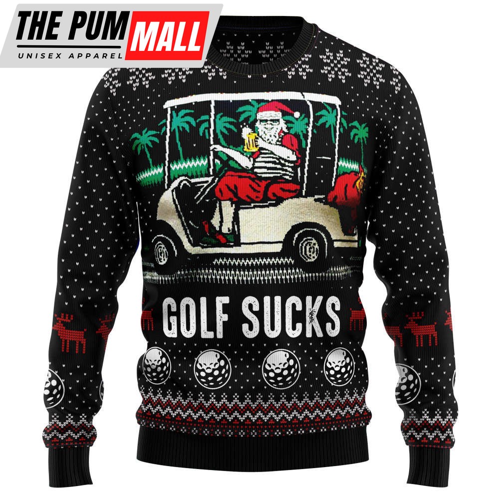 Golf Sucks HT100912 Ugly Christmas Sweater – Noel Malalan Signature