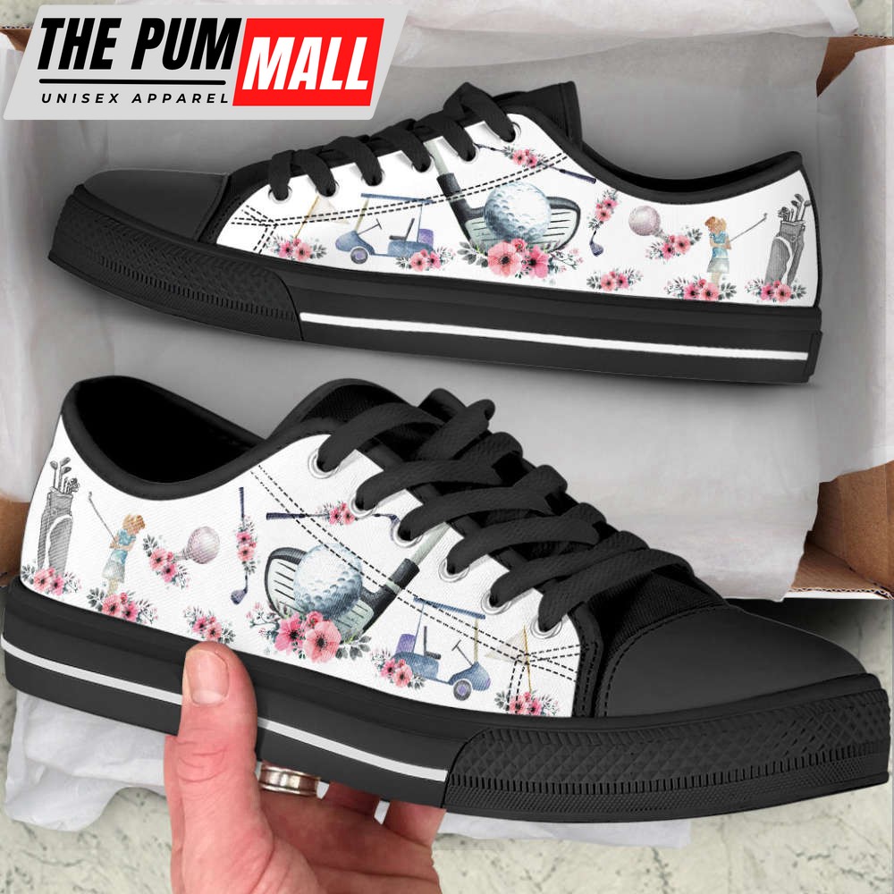 golf-watercolor-flower-low-top-shoes-stylish-canvas-print-ezy7i9j8 Golf Watercolor Flower Low Top Shoes: Stylish Canvas Print