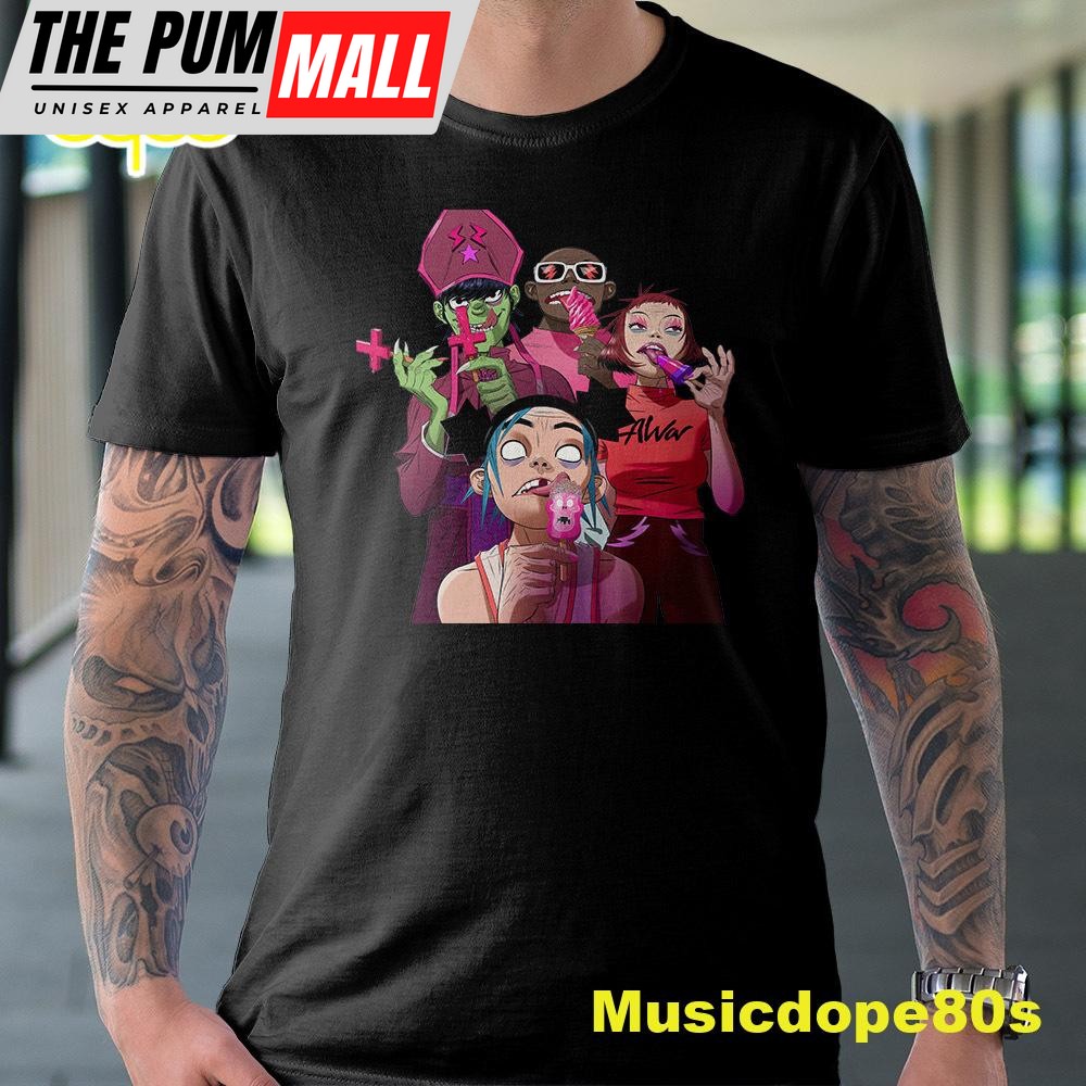Gorillaz North America Tour Fall 2025 Vintage T- Shirt