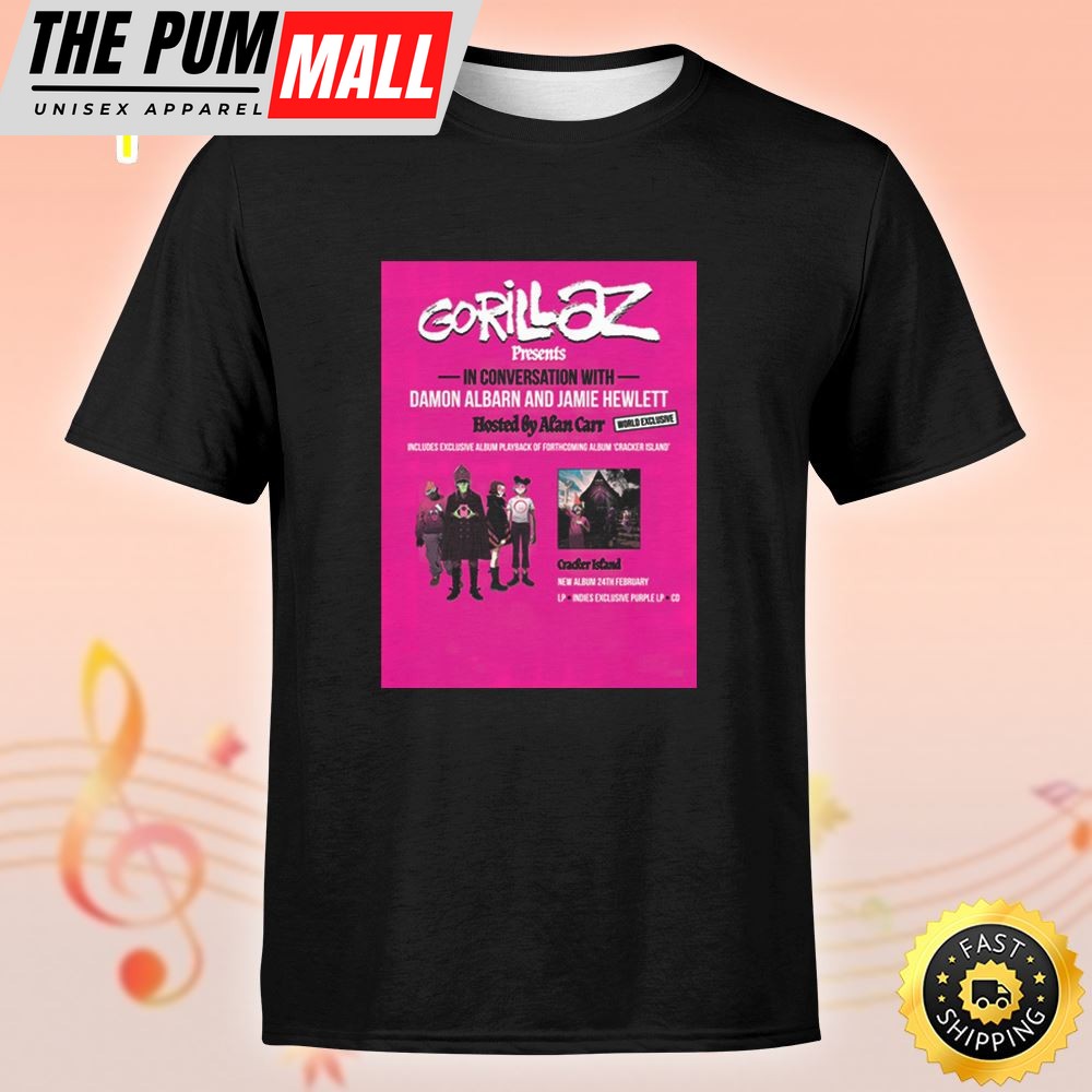 Gorillaz Presents In Conversation With Damon Albarn And Jamie Hewlett Basic Unisex T-Shirt
