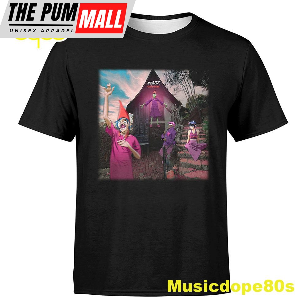Gorillaz World Tour 2025 -2025 Music 2D Black T-shirt