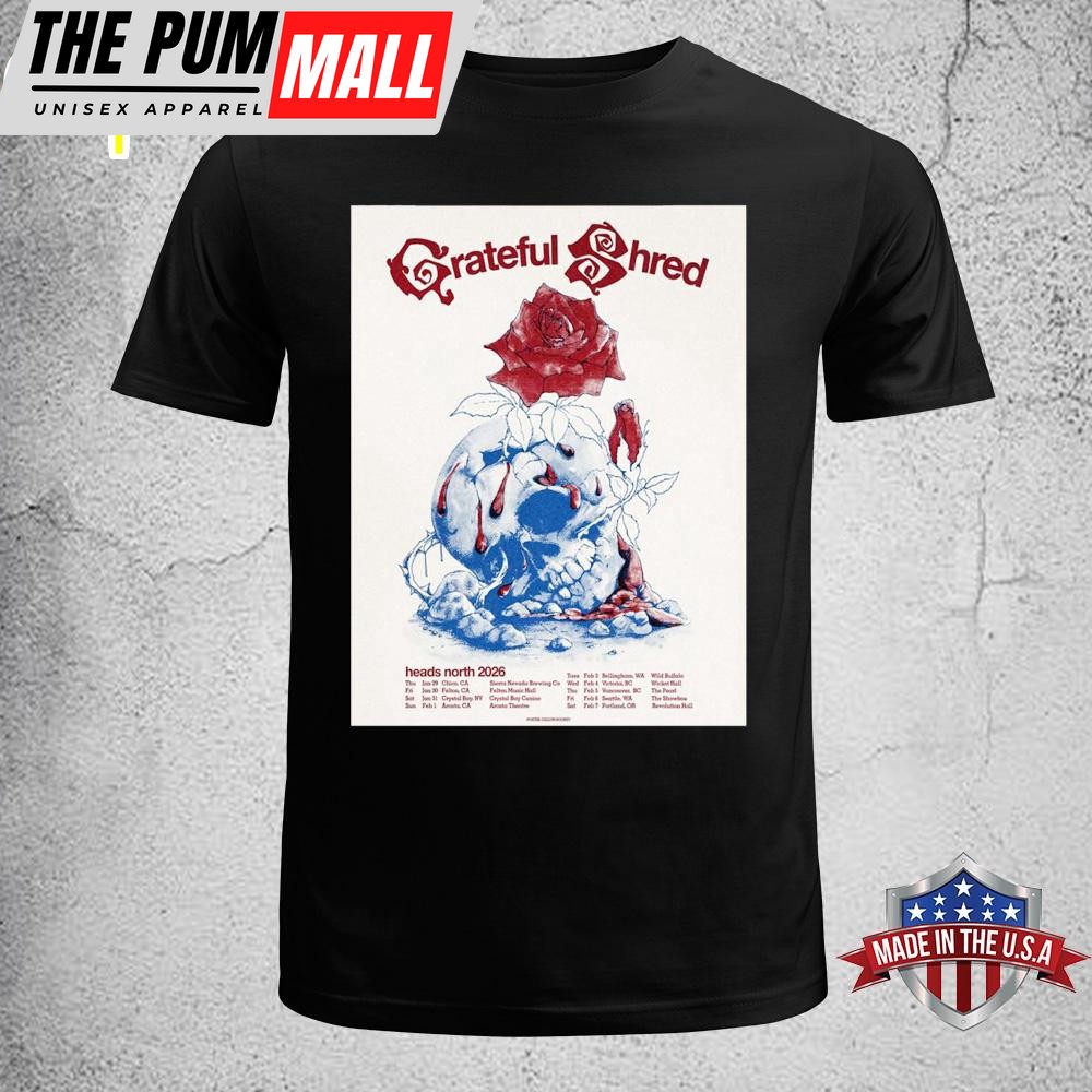 Grateful Shred Heads North 2026 North America Tour Unisex T-Shirt