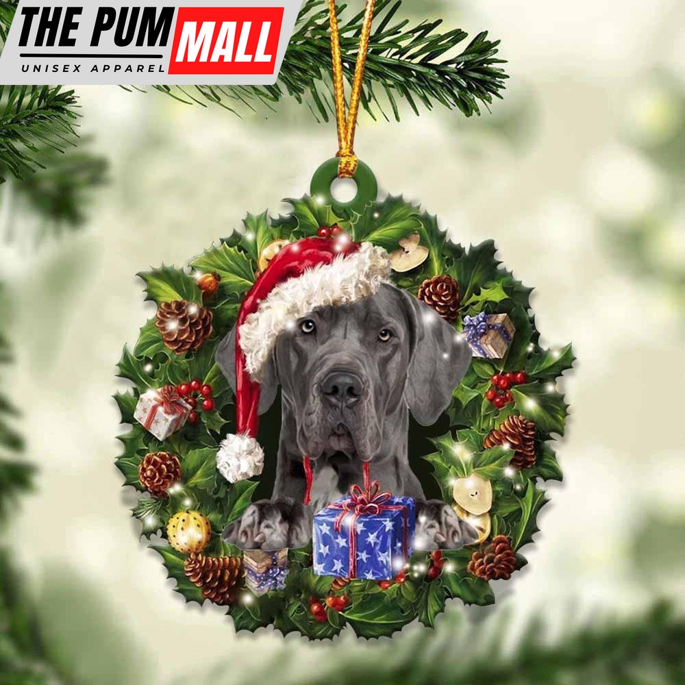 Great Dane And Christmas Ornament – Acrylic Dog Ornament – Gifts For Dog Lovers Limited Edition