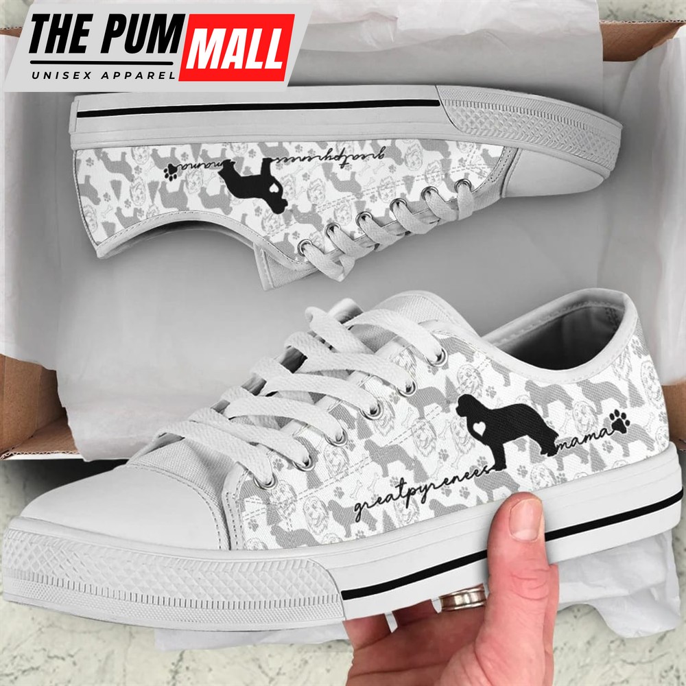Great Pyrenees Low Top Shoes – Sneaker For Dog Walking – Christmas Holiday Gift For Dog Lovers
