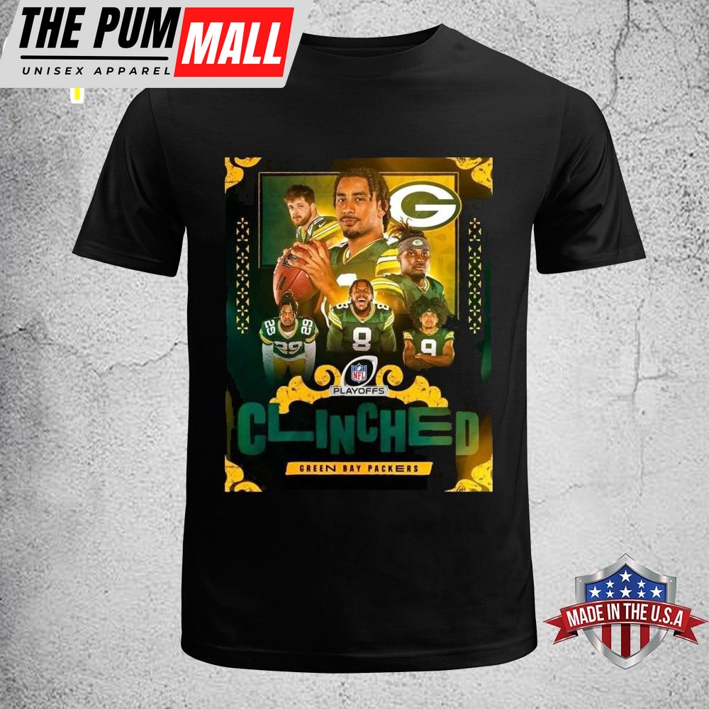 Green Bay Packers 2024 NFL Playoffs Clinched Unisex T-Shirt
