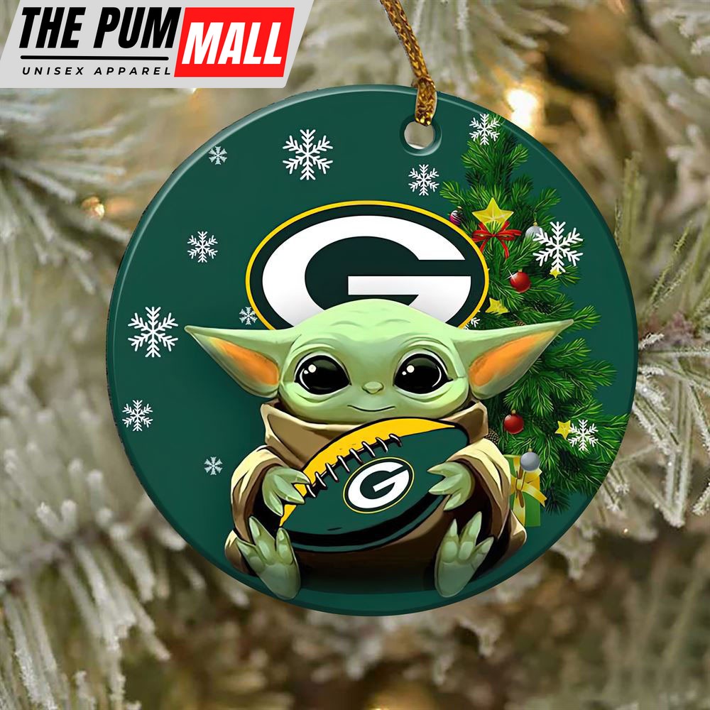 Green Bay Packers Baby Yoda NFL Ornaments Limited Edition