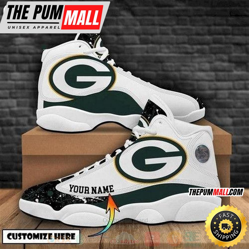 Green Bay Packers Football Nfl Custom Name Air Jd 13 Shoes