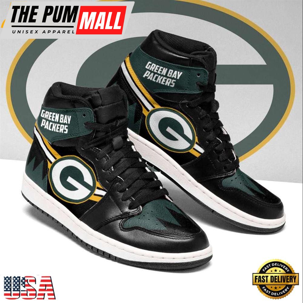 Green Bay Packers NFL 1Jordan 1 Boot Sneakers Shoes