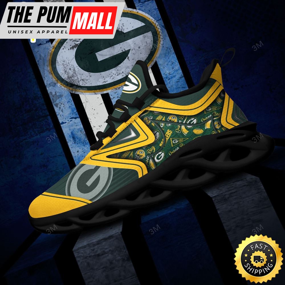 Green Bay Packers NFL Clunky Shoes Running Adults Sports Sneakers Gift For Football