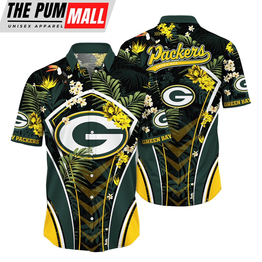 Green Bay Packers NFL Flower Tropical Hawaiian Shirt