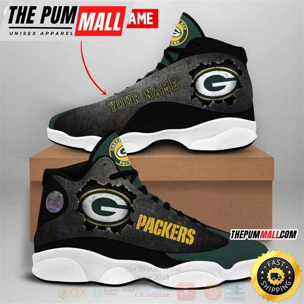 Green Bay Packers Nfl Football Team Custom Name Air Jd 13 Shoes