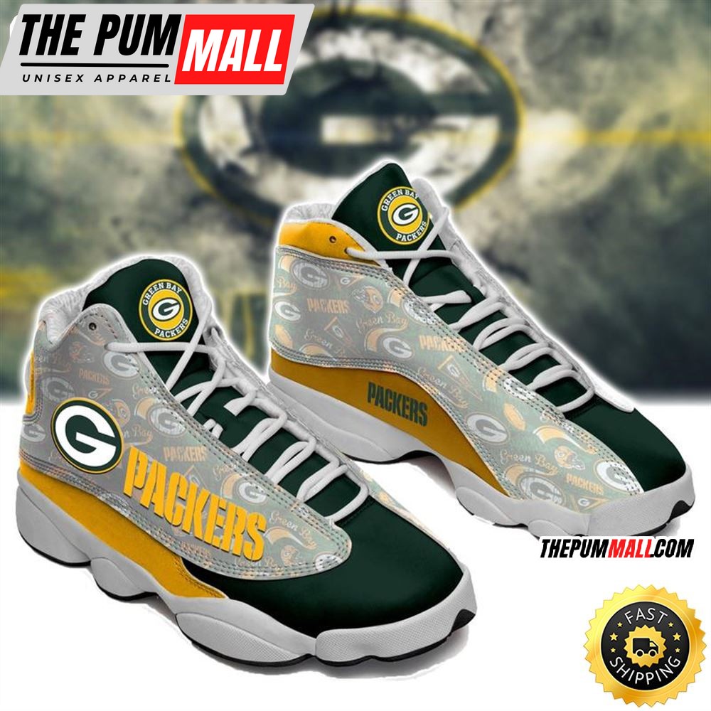 Green Bay Packers Nfl Ver 5 Air Jd 13 Sneaker