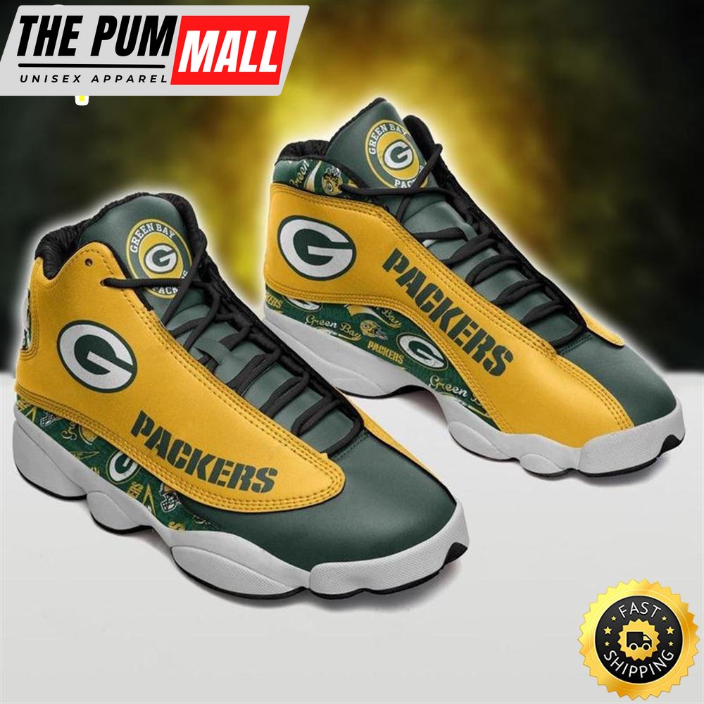 Green Bay Packers Nfl Ver 6 Air Jd 13 Sneaker