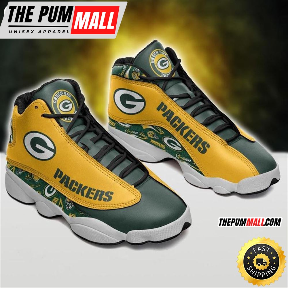 Green Bay Packers Nfl Ver 6 Air Jd 13 Sneaker