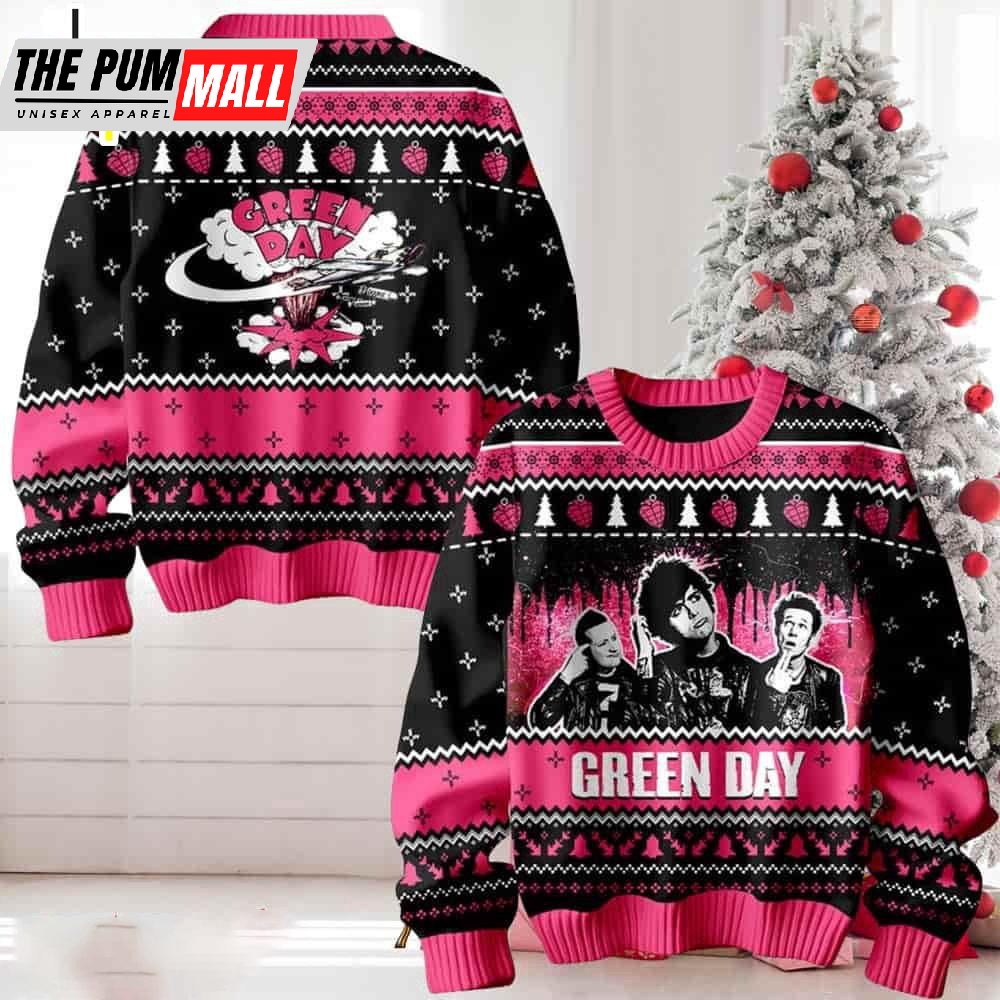 Green Day American Idiots 2025 Ugly Christmas Sweater