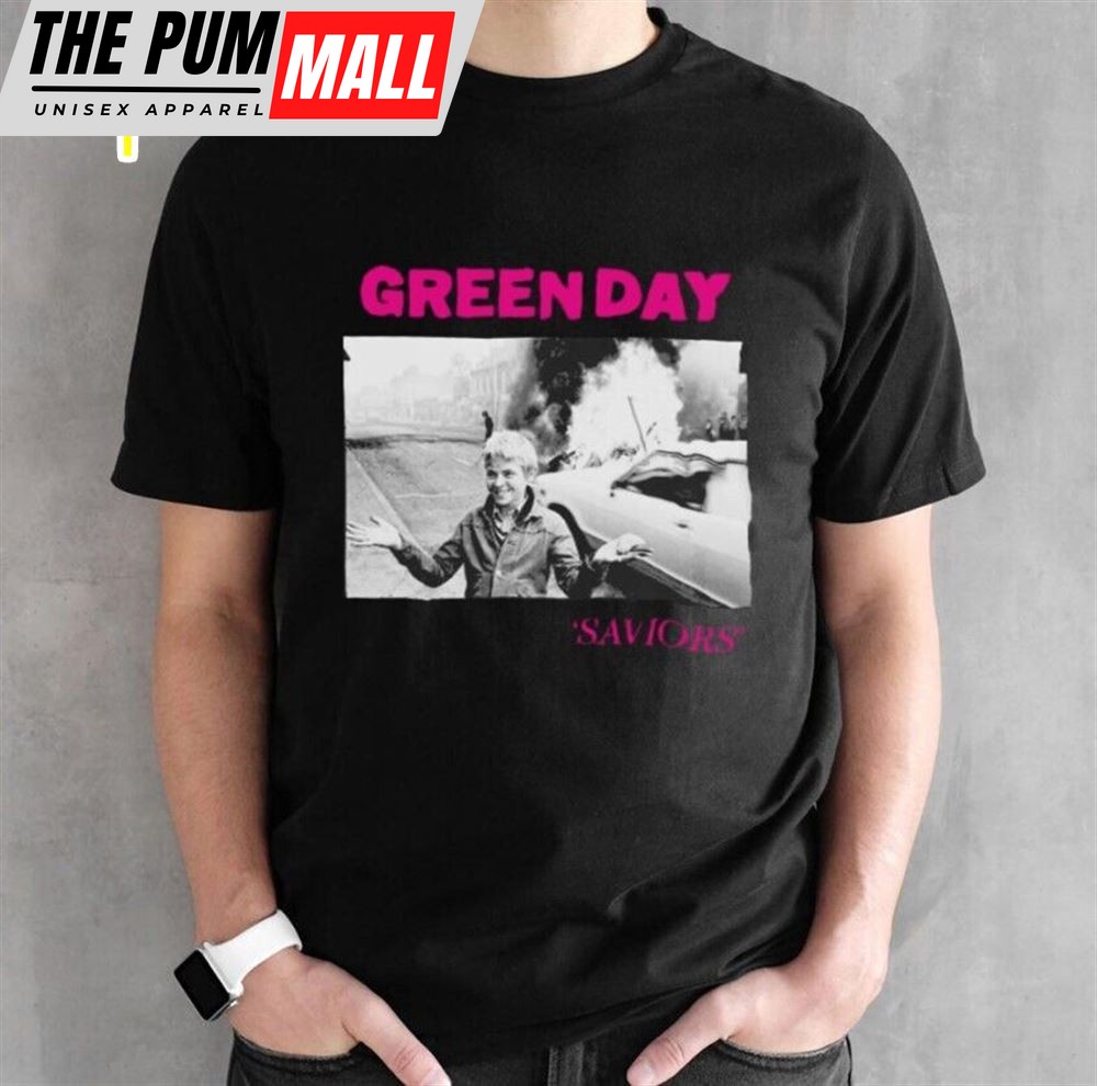 Green Day Band Tour 2025 SAVIORS New TEE Unisex Black