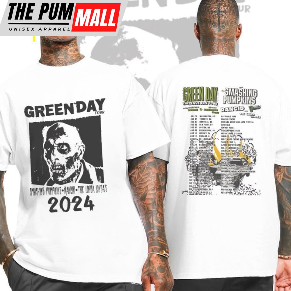 Green Day Band World Music Tour 2023 2024, The Saviors Tour shirt