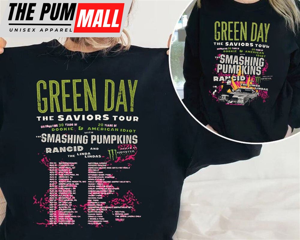Green Day The Saviors 2024 Tour Sweatshirt Unisex Allsizes For Fans