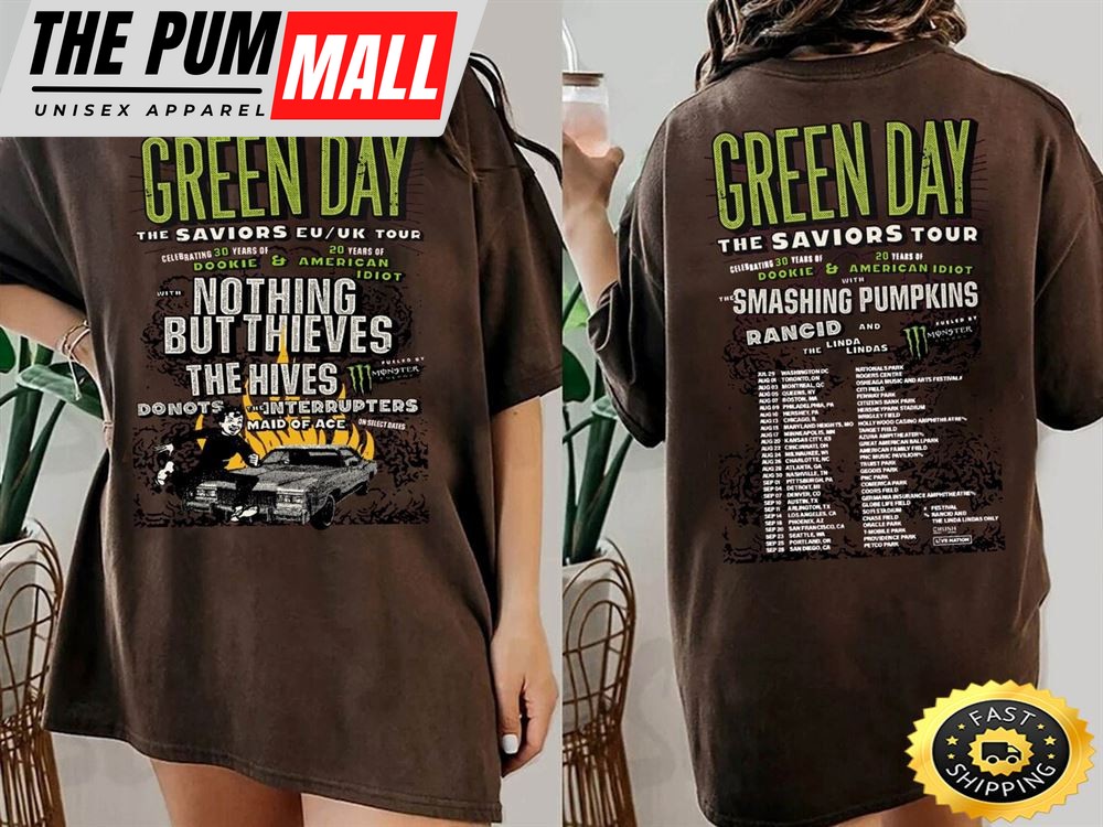 Green Day the Saviors 2024 Tour T-shirt Green Day Rock Band