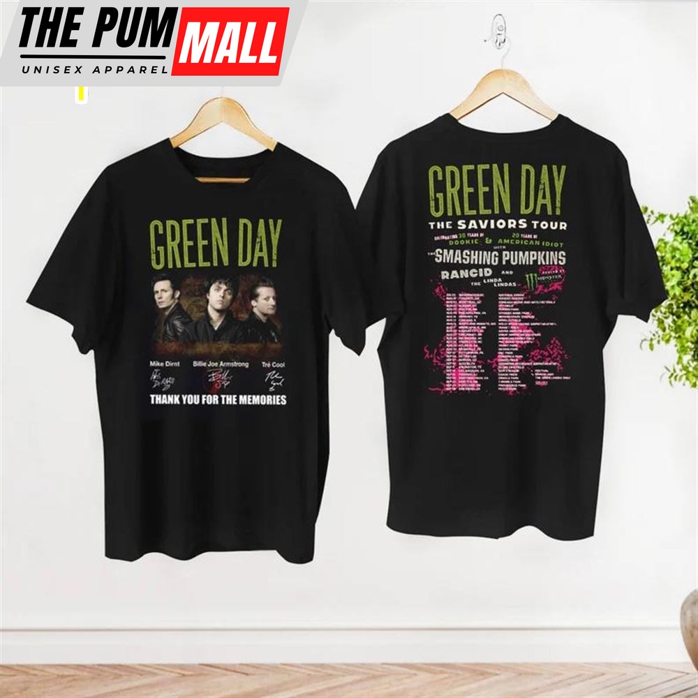 Green Day The Saviors Tour 2024 T-Shirt Gift Fans Music