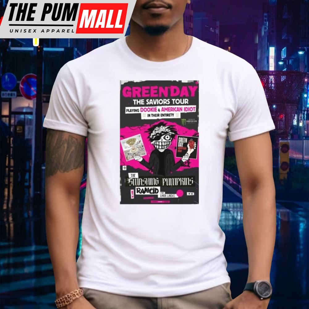Green Day The Saviors Tour Rancid, The Smashing Pumpkins North America Tour 2025 T-Shirt