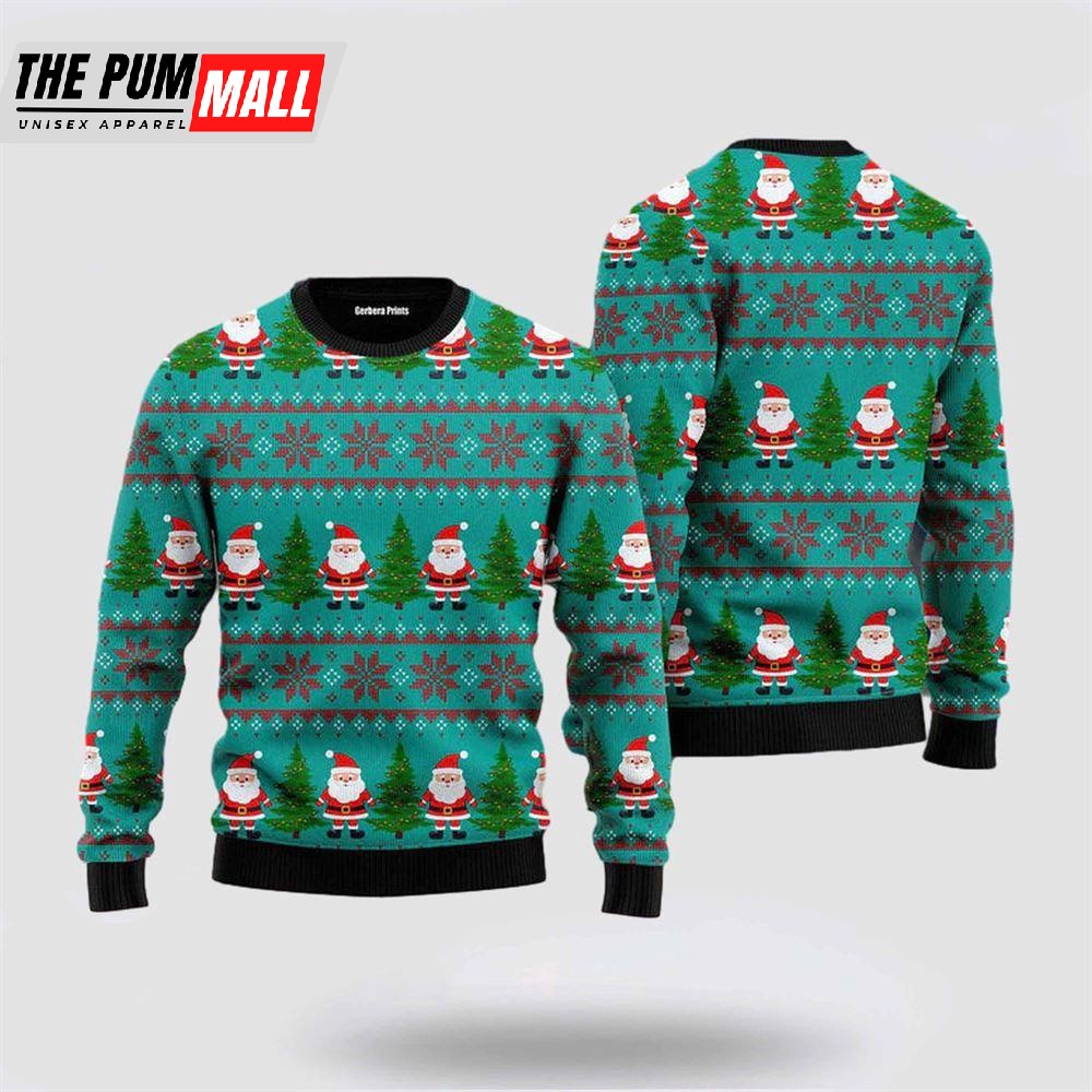 Green Santa Claus Merry Christmas Ugly Christmas 3D Sweater