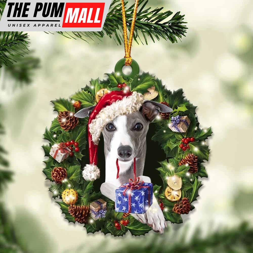 Greyhound And Christmas Ornament – Acrylic Dog Ornament – Gifts For Dog Lovers Limited Edition
