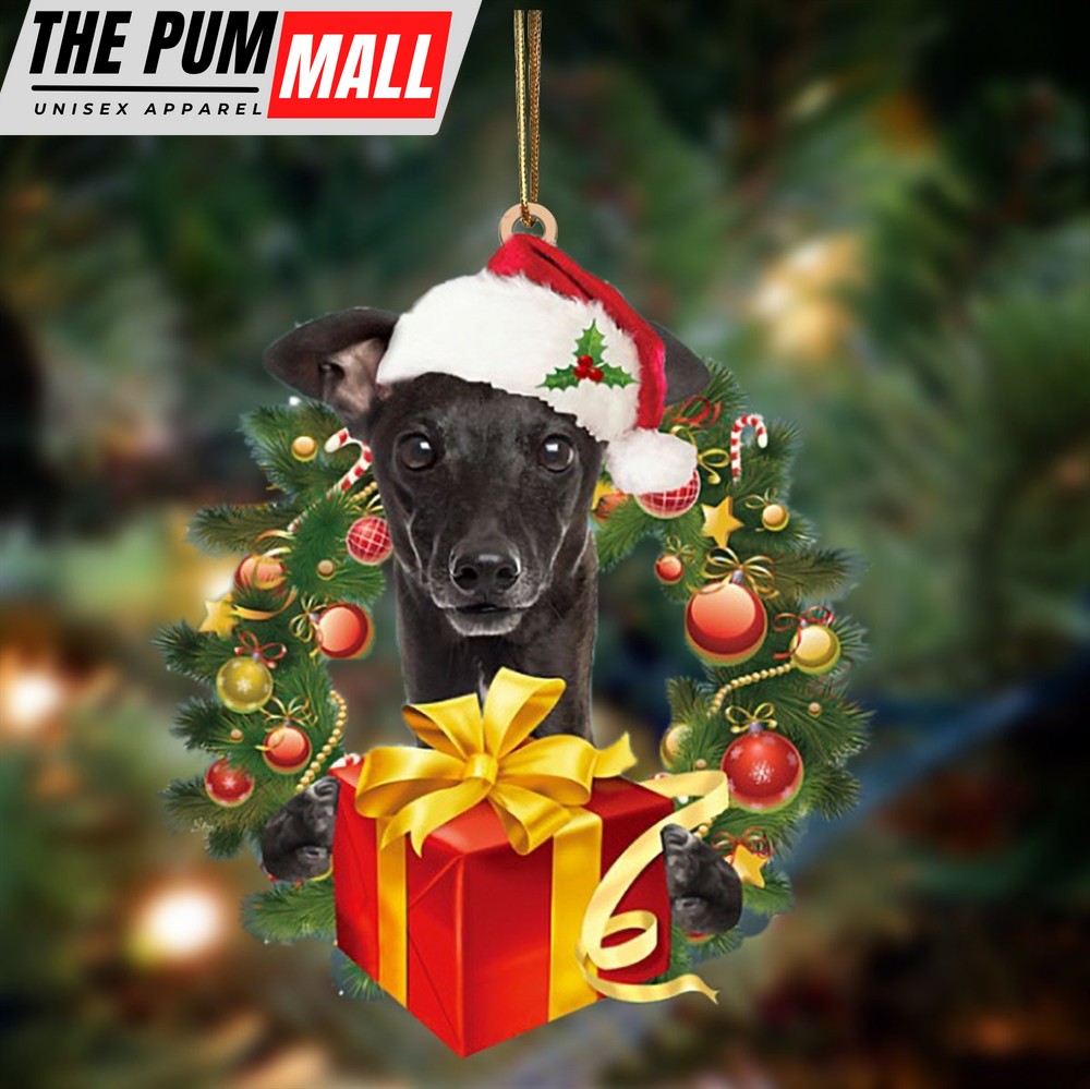 Greyhound Give Gifts Hanging Ornament – Flat Acrylic Dog Ornament – Dog Lovers Gifts For Him Or Her Limited Edition