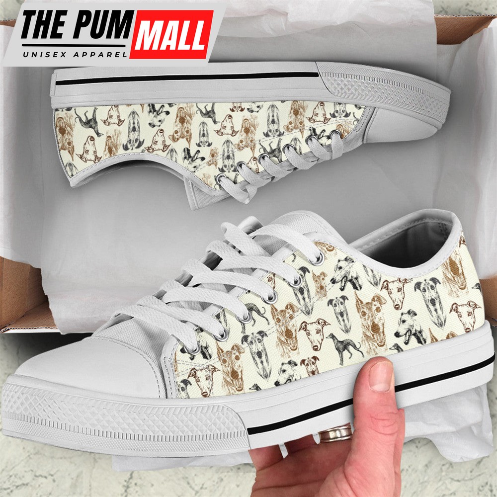 Greyhound Low Top Shoes – Sneaker For Dog Walking – Lowtop Casual Shoes Gift For Adults