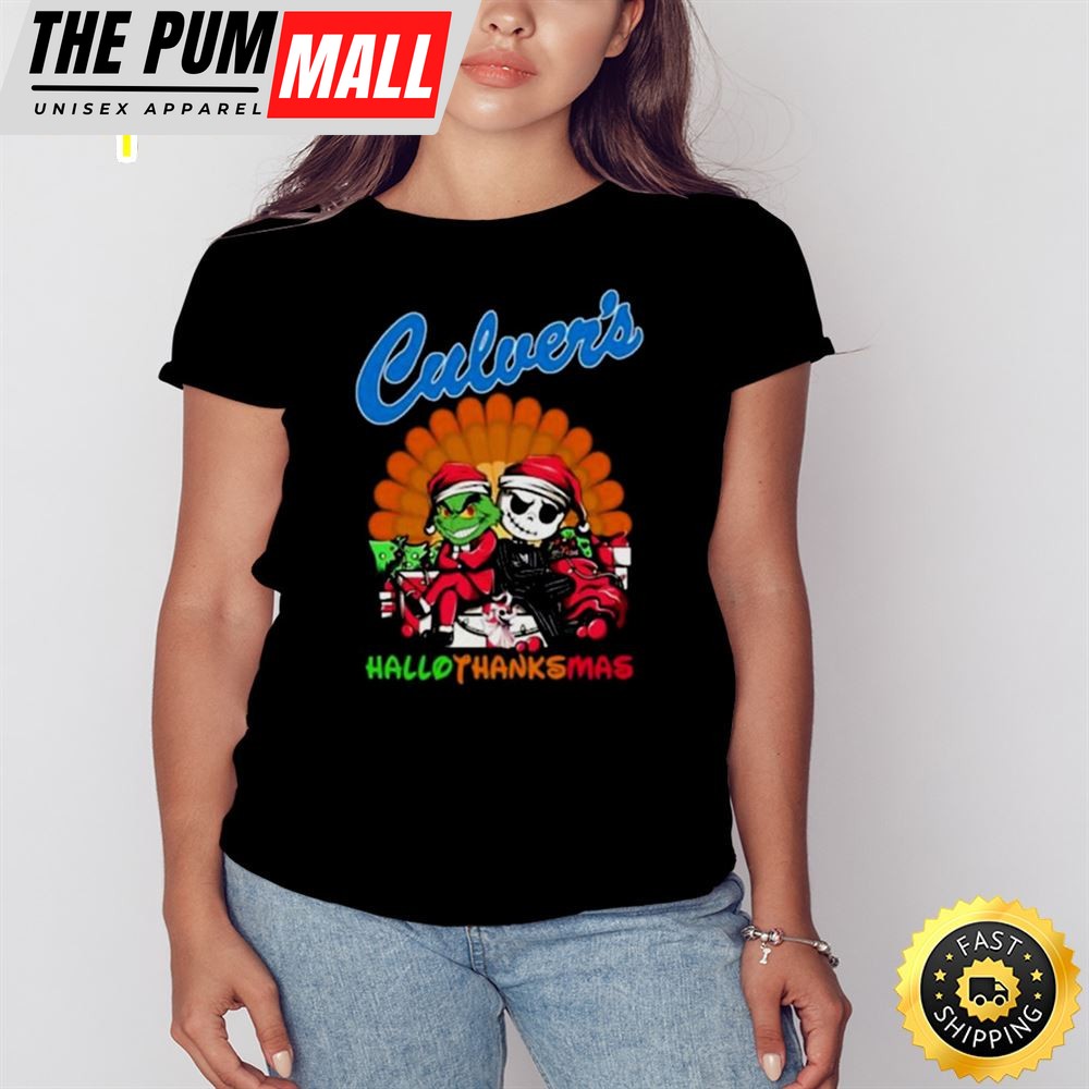 Grinch And Jack Skellington Culvers Hallothanksmas 2025 Shirt