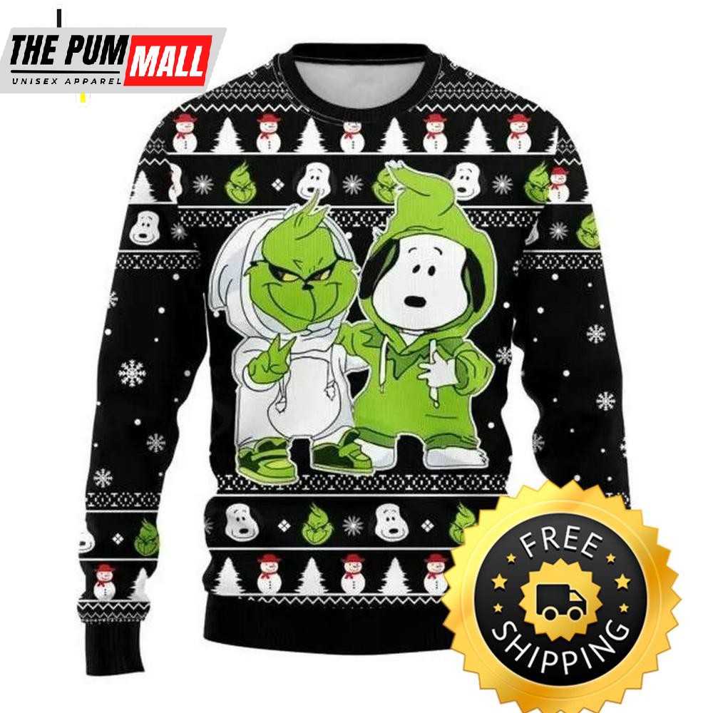 Grinch And SNP Cosplay Ugly Sweater, Christmas Grinch Sweater, Grinch Holiday Sweater