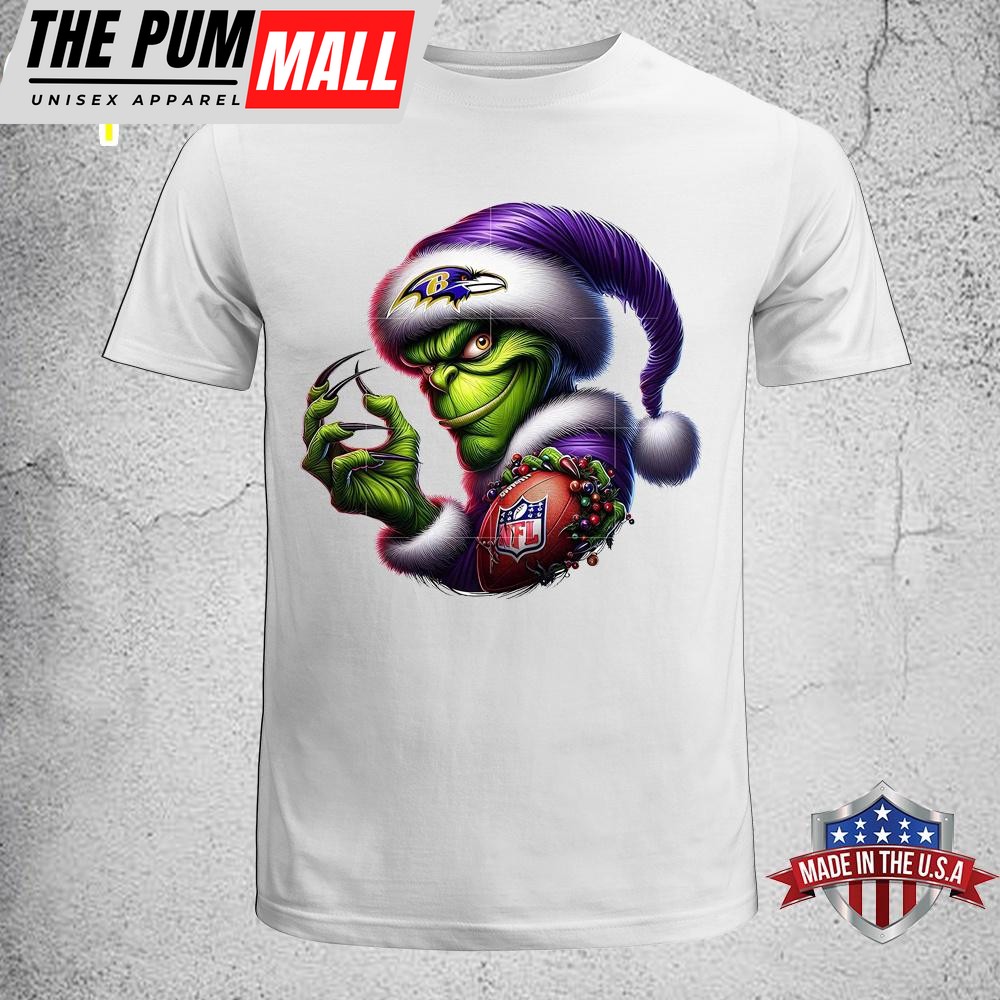 Grinch Baltimore Ravens Christmas Unisex T-Shirt