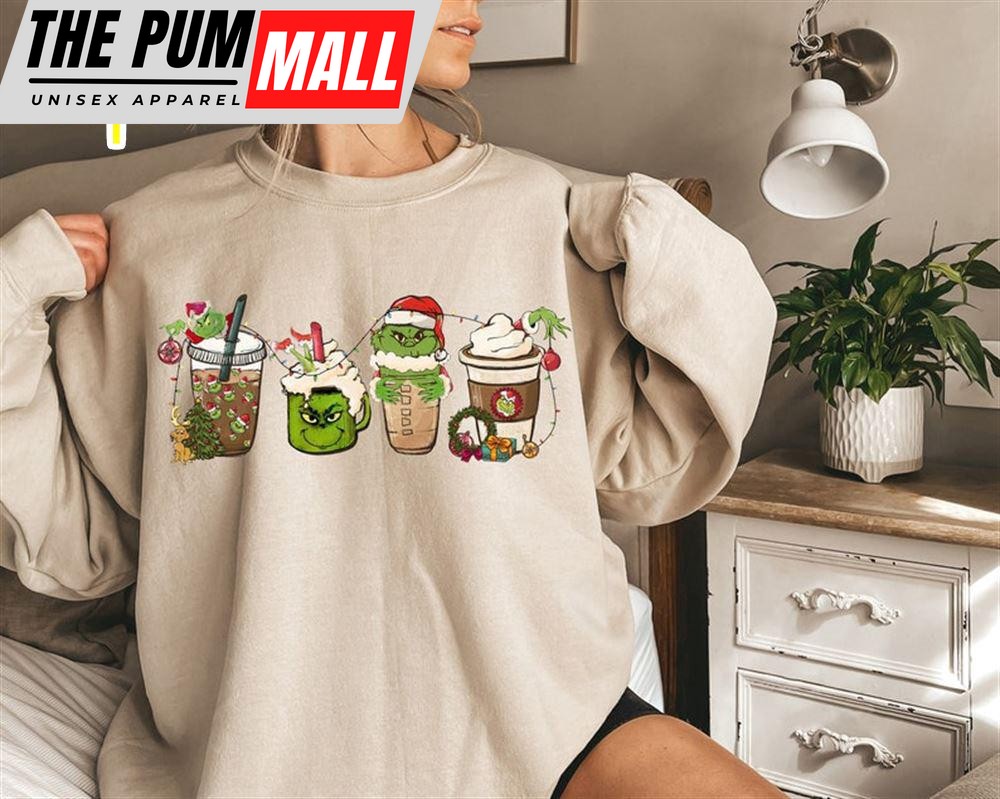 Grinch Christmas Coffee Sweatshirt, Christmas Hoodie