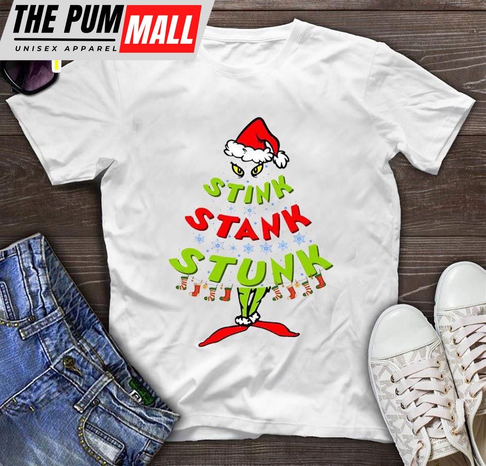 Grinch Christmas Tree Stink Stank Stunk T-Shirt