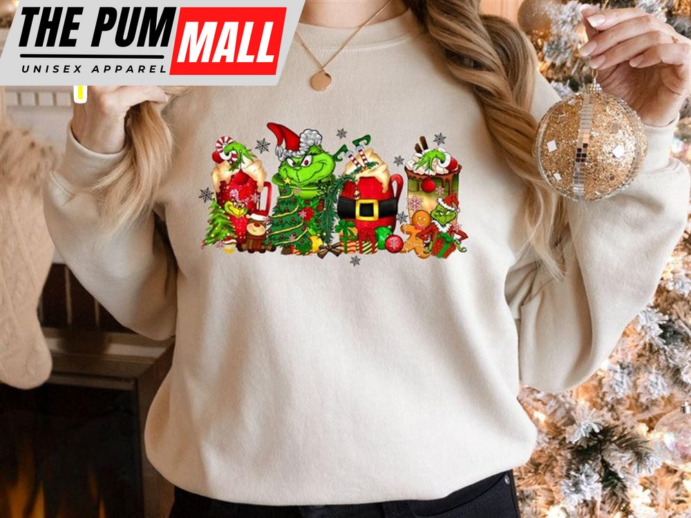 Grinch Coffee Latte Shirt, Jumper Sweatshirt, Grinch Christmas