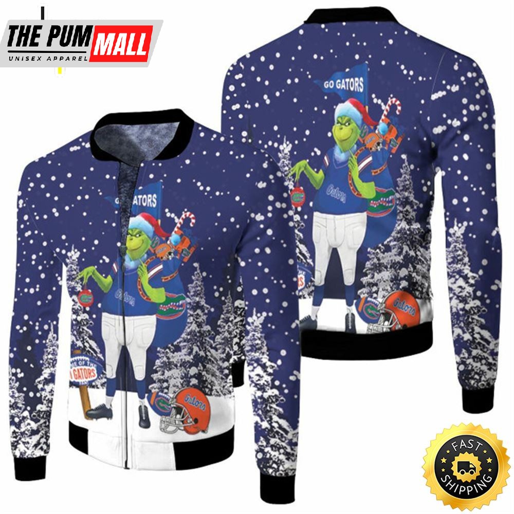 Grinch Florida Gators Christmas 3D T Shirt Hoodie Sweater Jersey Fleece Bomber Jacket