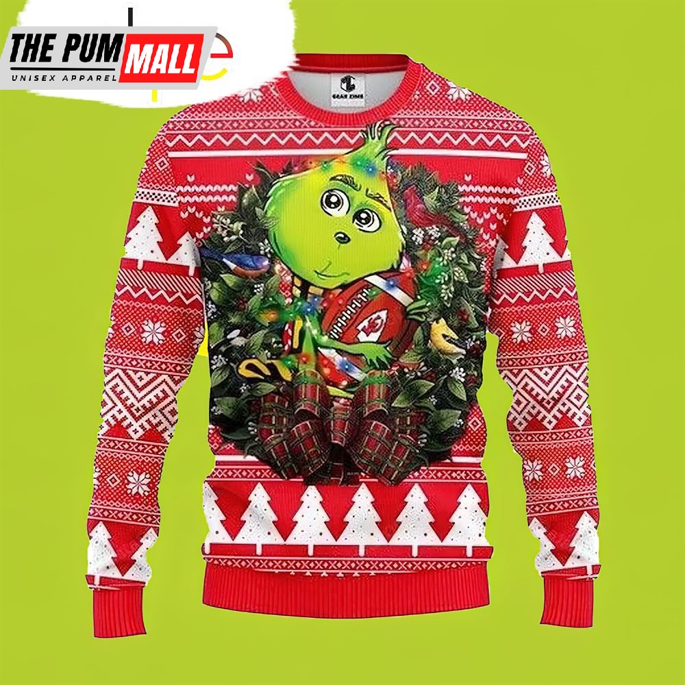 Grinch Hug Kansas City Chiefs Sweater