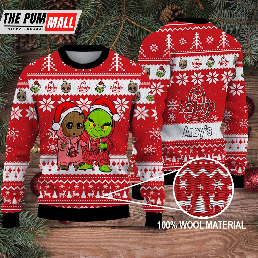 Grinch Movie 2025 The Grinch Merry Christmas Ugly Sweater arby’s