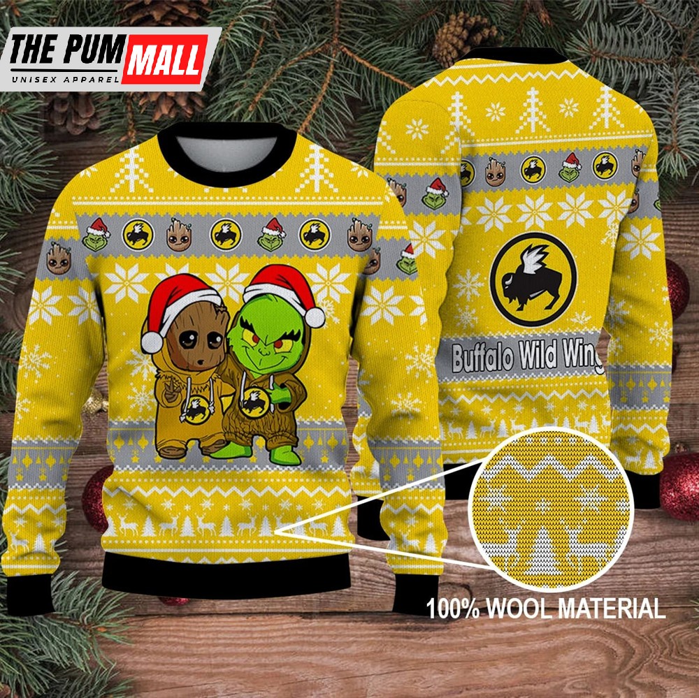 Grinch Movie 2025 The Grinch Merry Christmas Ugly Sweater buffalo wild wings