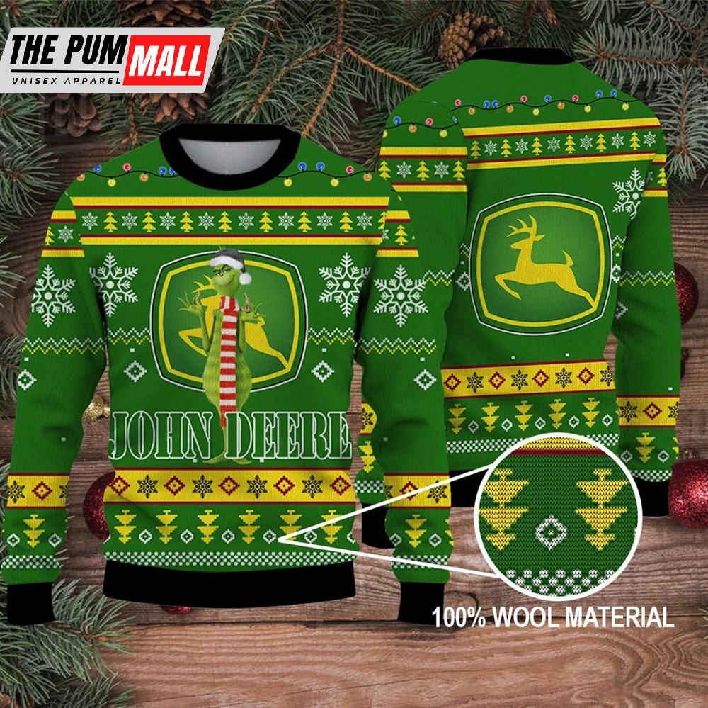 Grinch Movie 2025 The Grinch Merry Christmas Ugly Sweater john deere
