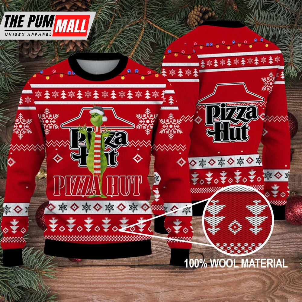 Grinch Movie 2025 The Grinch Merry Christmas Ugly Sweater pizza hut
