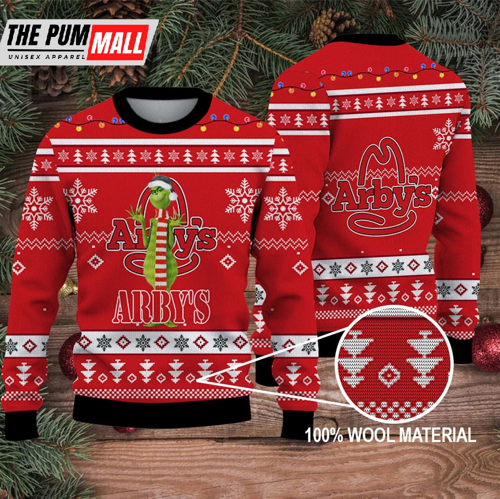 Grinch Movie 2025 Ugly Sweater arby’s