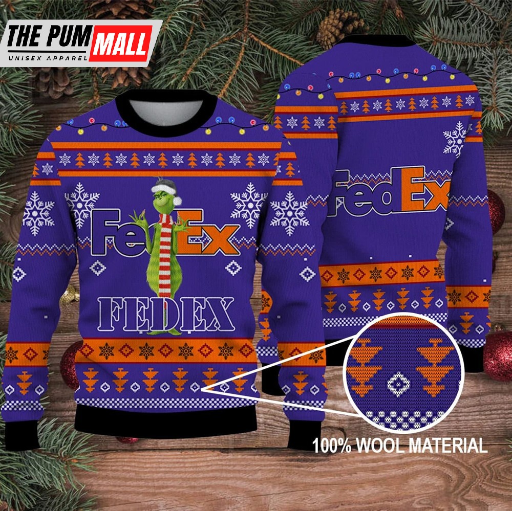 Grinch Movie 2025 Ugly Sweater fedex