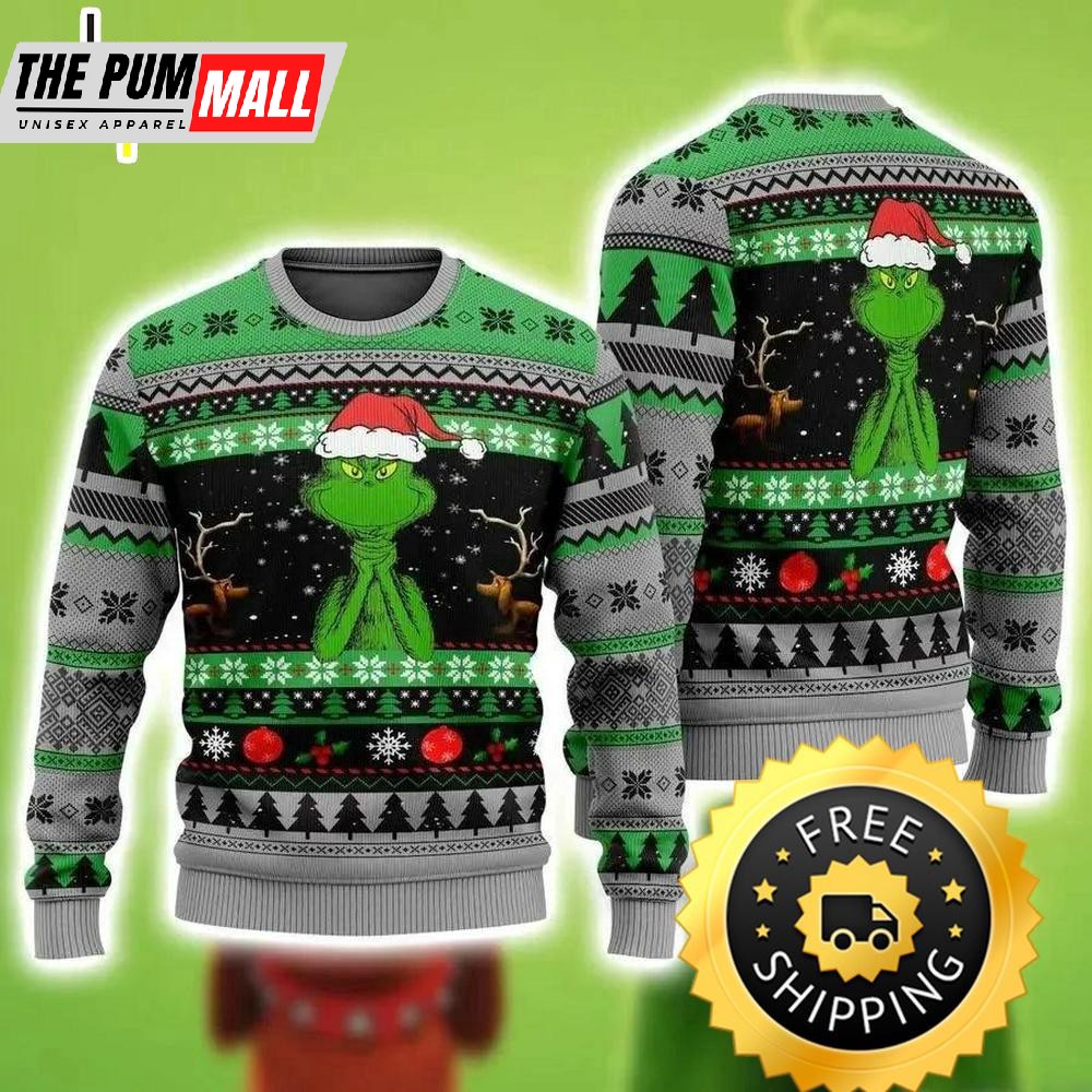 Grinch Ugly Christmas Sweater, Christmas Grinch Sweater, Grinch Holiday Sweater