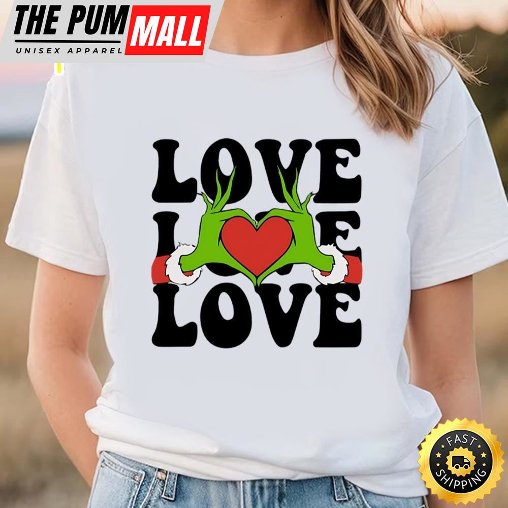 Grinch Valentine Grinch Love Hand Shirt