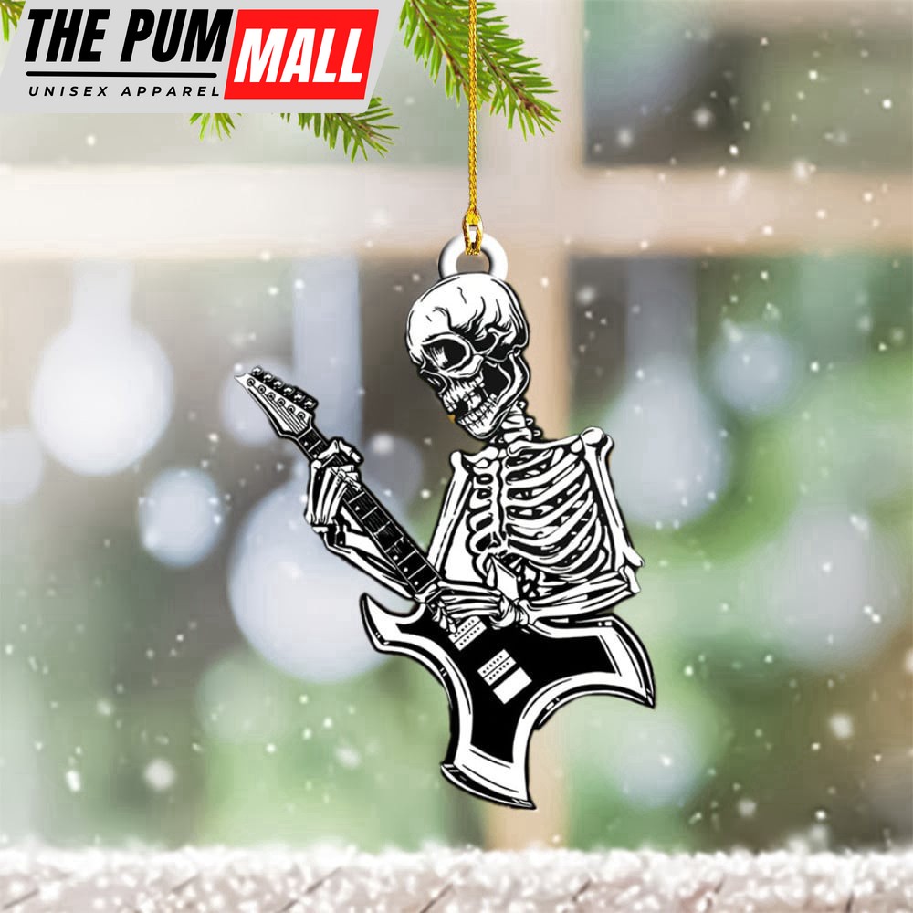 Guitar Christmas Ornament Skeleton Playing Guitar Christmas Tree Decoration Ideas Limited Edition